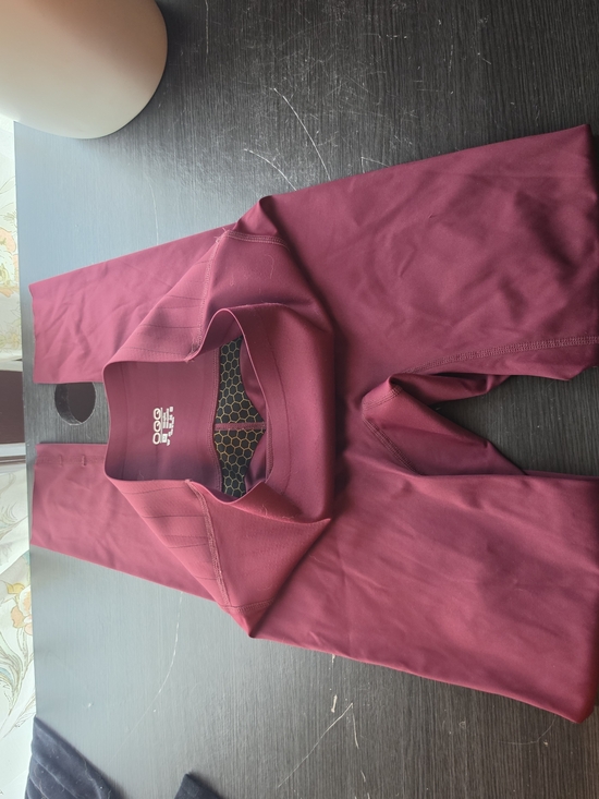 OQQ Pants - Maroon Active Leggings